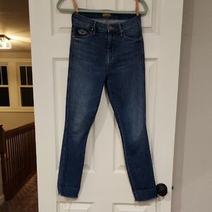 MOTHER Dark Blue Skinny Jeans